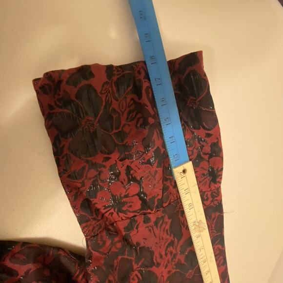 New Vintage Studio 1940 Women 26W Burgundy Black Floral Whimsical Festive Vams - Picture 3 of 13